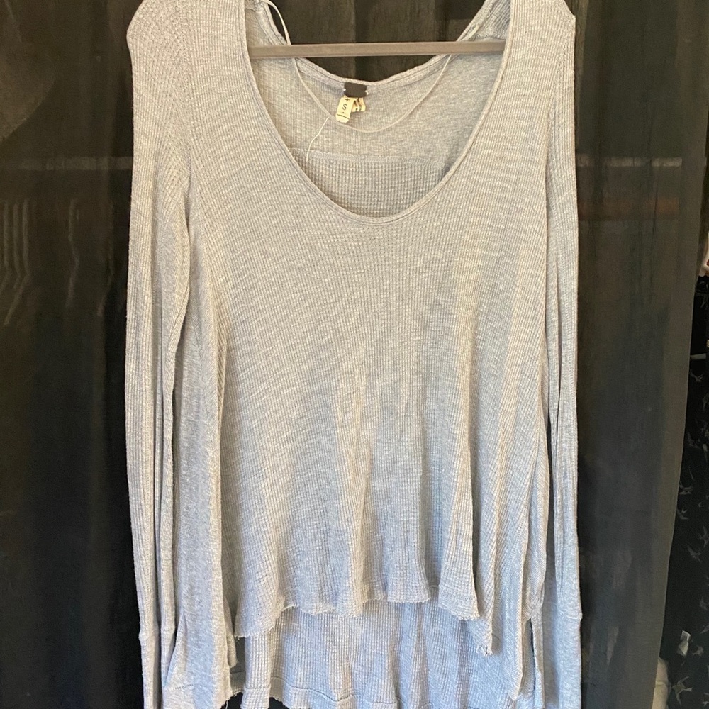 Light gray/light blue free people long sleeve